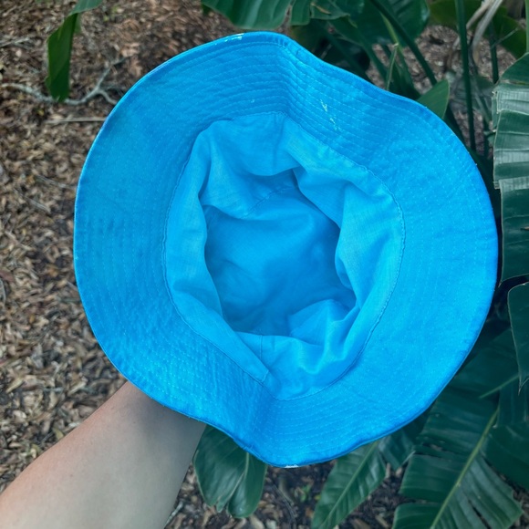 Blue Clouds Bucket Hat Hand Painted One Size - Picture 6 of 6